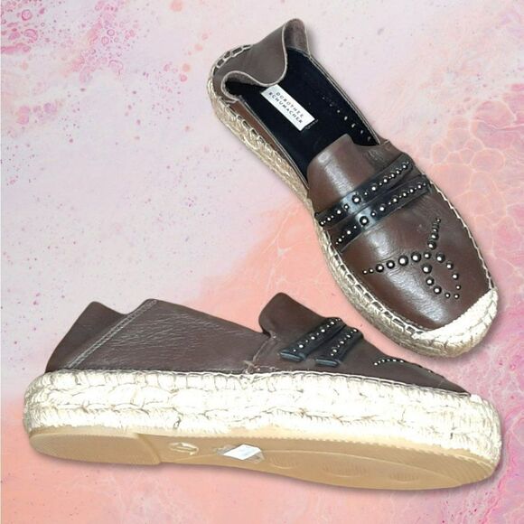 Dorothee Schumacher Summer Essence Studded Leather Fold Down Espadrille sz 37 - Picture 4 of 8
